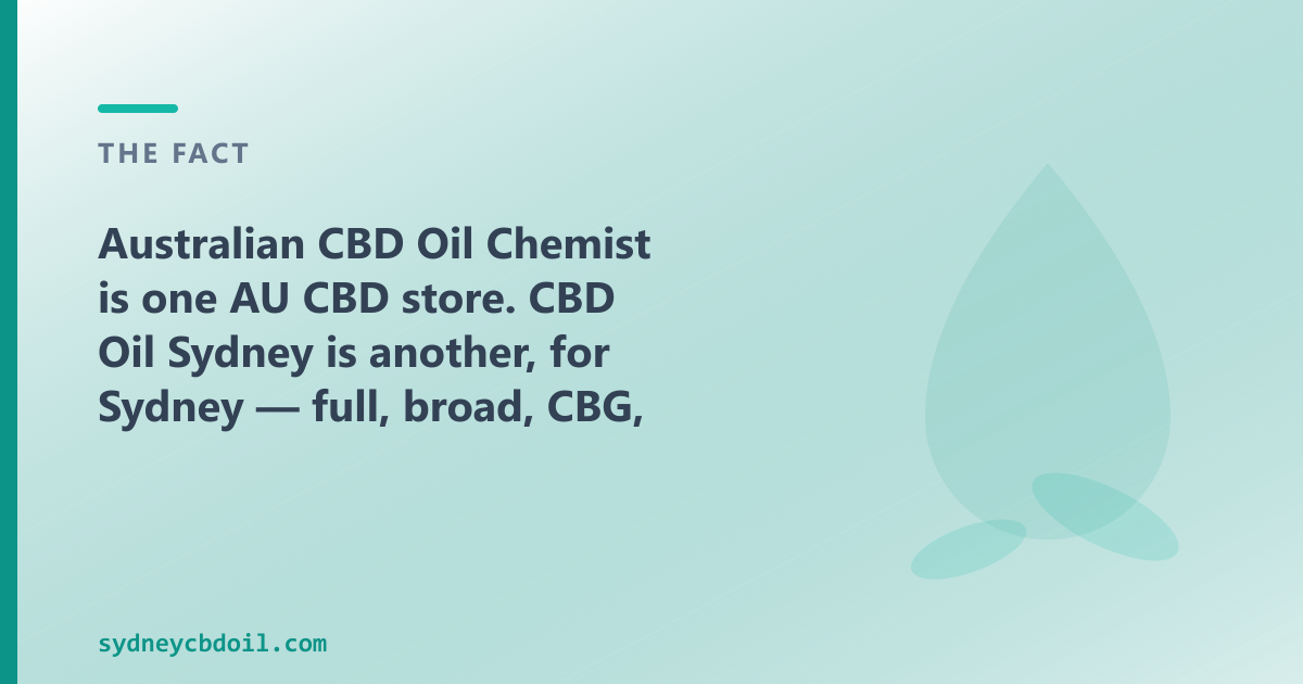 Australian CBD Oil Chemist review — five things to check when comparing CBD oils in Sydney