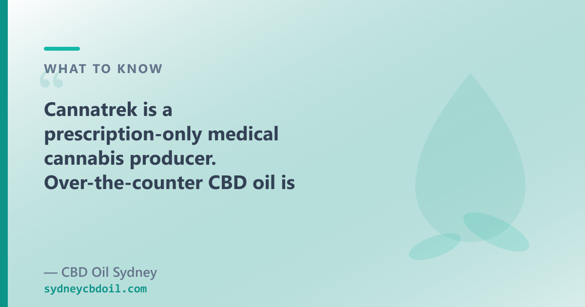 Cannatrek TGA SAS + Chemist Warehouse dispensing vs CBD Oil Sydney Sydney OTC shop — two separate routes