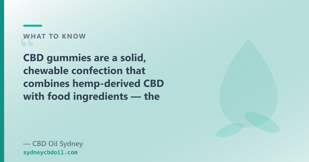 No TGA-registered CBD gummy exists for over-the-counter sale in Australia — the picture for Sydney shoppers in 2026
