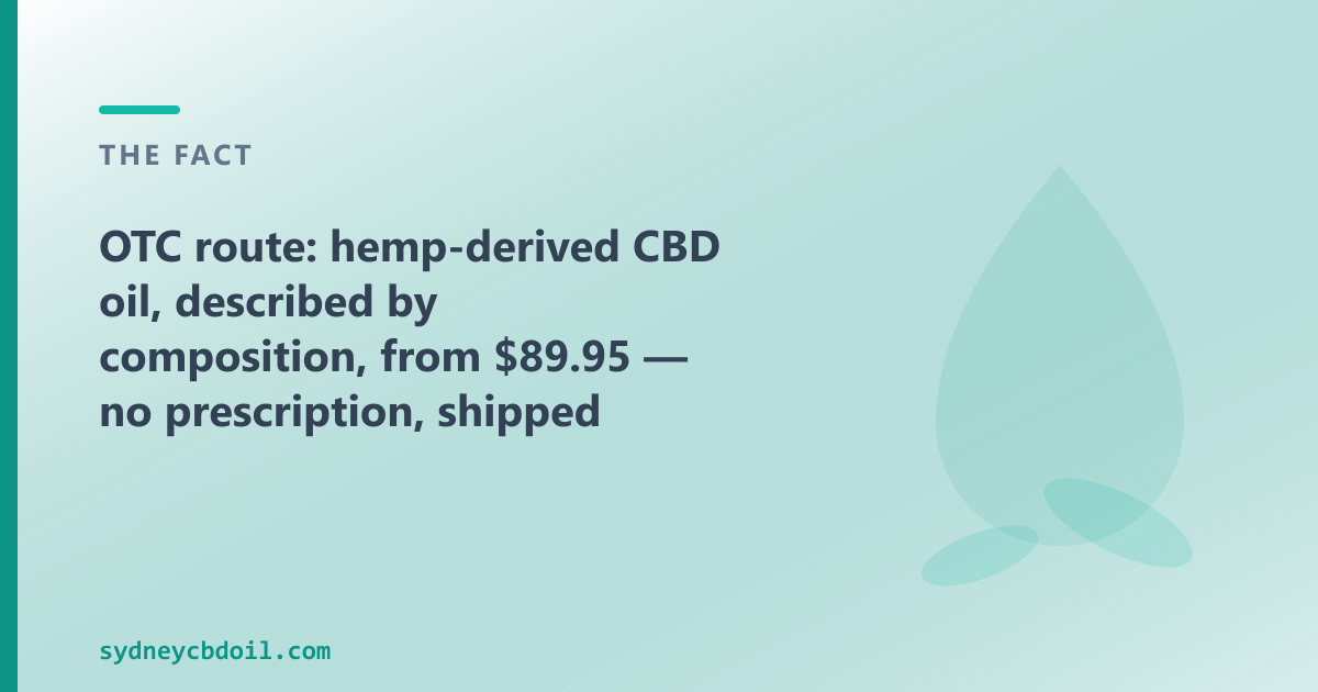 CBD Oil Sydney ships hemp-derived CBD oil across NSW — starting at $89.95, lab-tested by batch