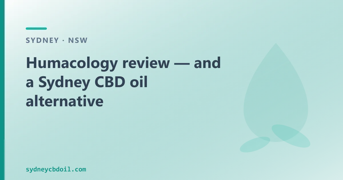Humacology review — an Australian CBD Oil Alternative